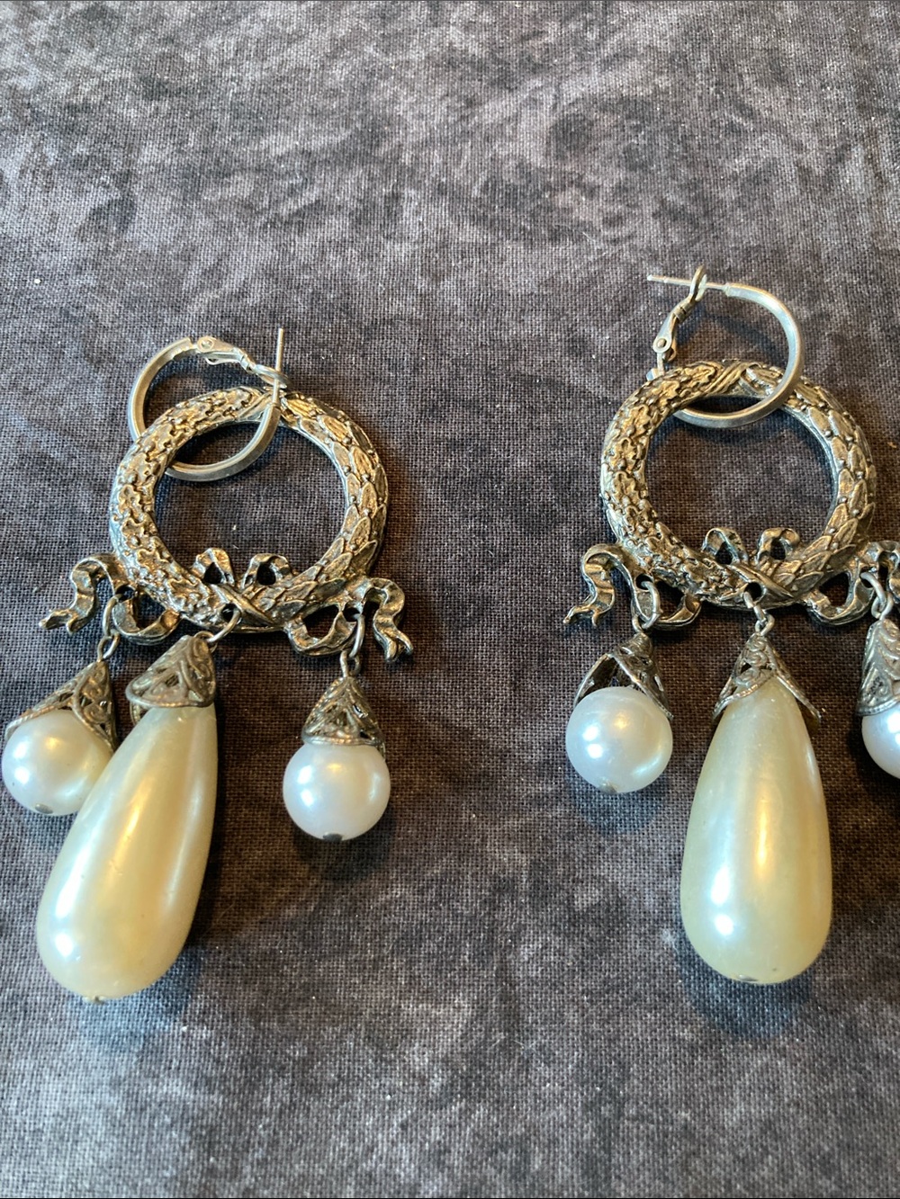 Vintage-Inspired Statement Drop Hoop Earrings